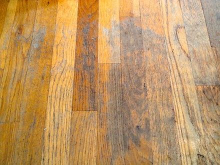 worn wooden floor